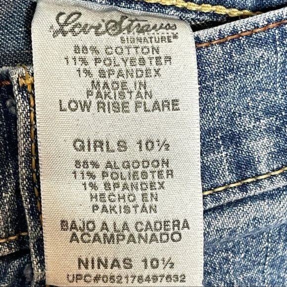 Girl's Levi Strauss Signature® Girls Stretch Low Rise Flare Jeans Size 10 1/2 - Picture 5 of 10